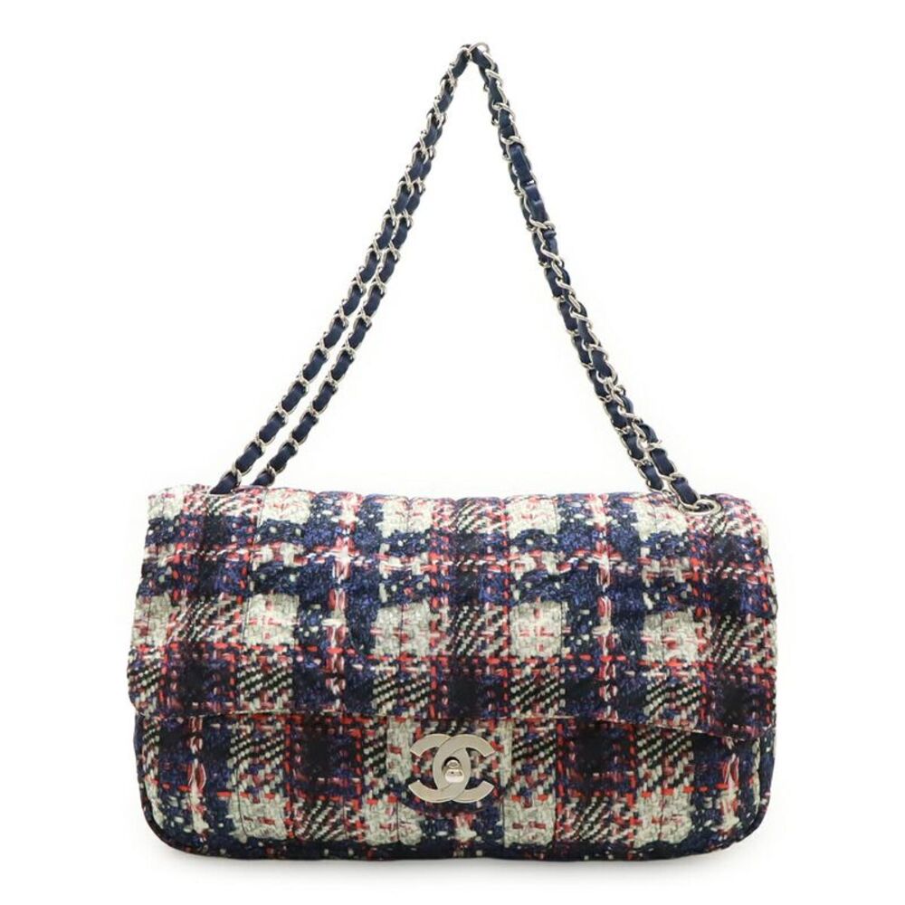 Chanel Tweed Print Nylon Shoulder Bag